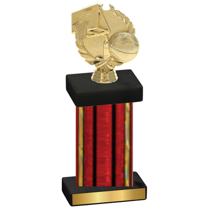 Single Red Glacier Basketball Trophy