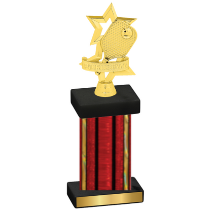 Single Red Glacier Pickleball Trophy