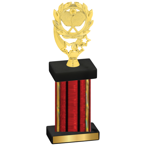 Single Red Glacier Pickleball Trophy