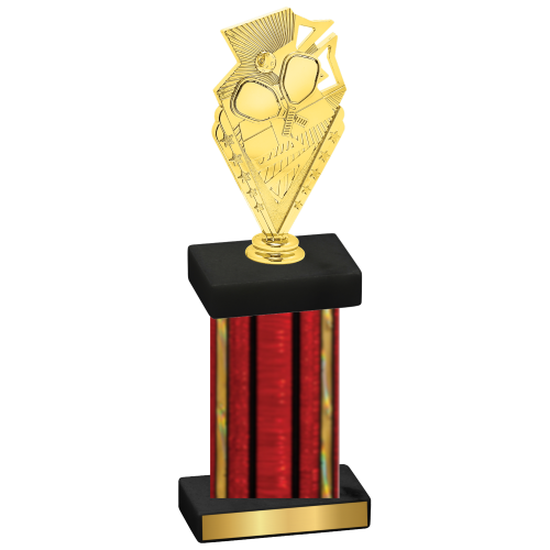 Single Red Glacier Pickleball Trophy