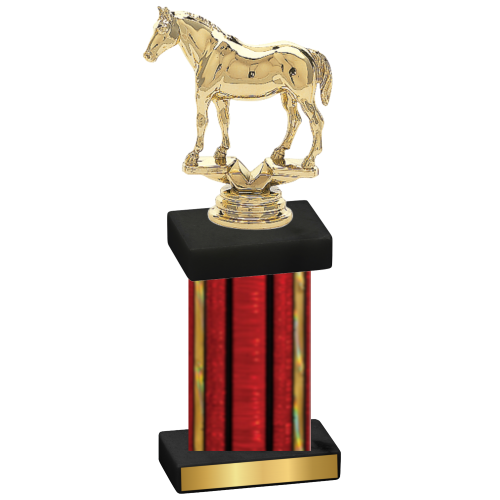 Single Red Glacier Horses Trophy