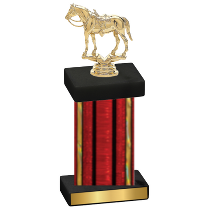 Single Red Glacier Horses Trophy