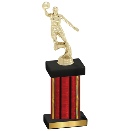 Single Red Glacier Basketball Trophy