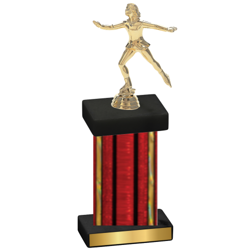 Single Red Glacier Skater Trophy