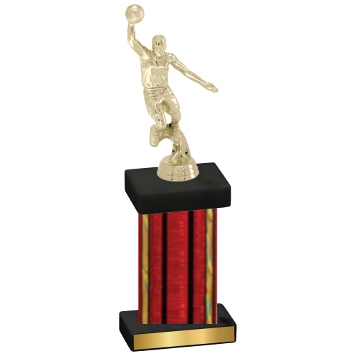 Single Red Glacier Basketball Trophy