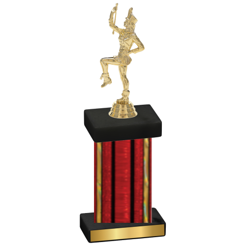 Single Red Glacier Majorette Trophy