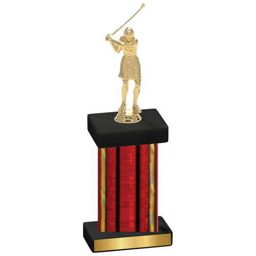 Single Red Glacier Golf Trophy