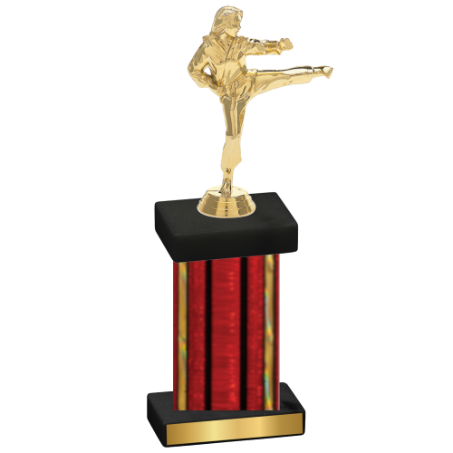 Single Red Glacier Karate Trophy