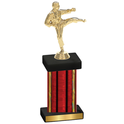 Single Red Glacier Karate Trophy