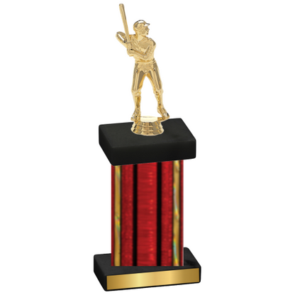 Single Red Glacier Baseball Trophy