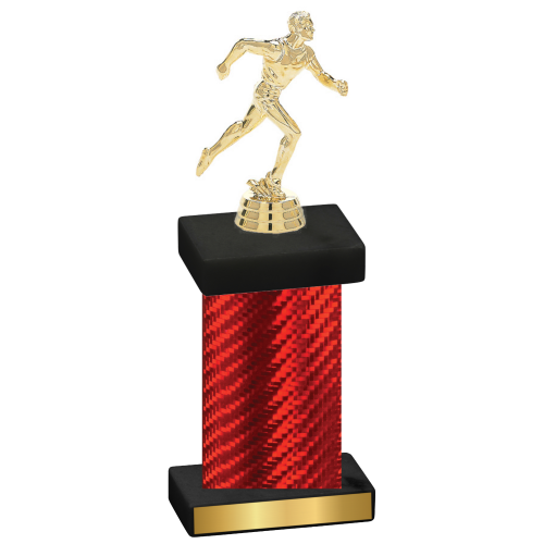 Single Red Carbon Fiber Running Trophy