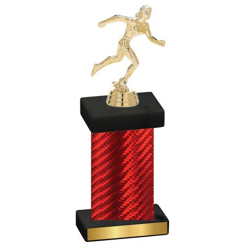 Single Red Carbon Fiber Running Trophy