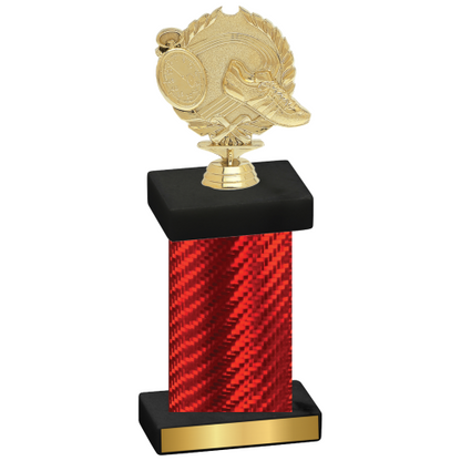 Single Red Carbon Fiber Running Trophy