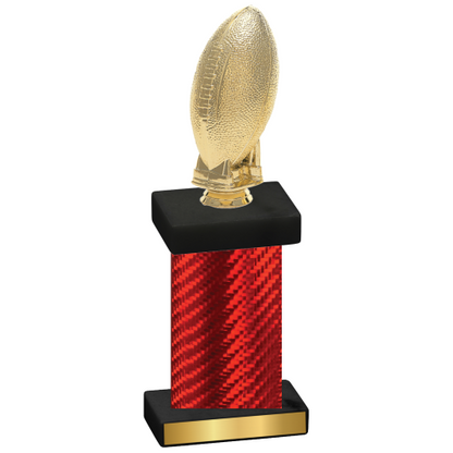 Single Red Carbon Fiber Football Trophy