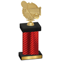 Single Red Carbon Fiber Tennis Trophy