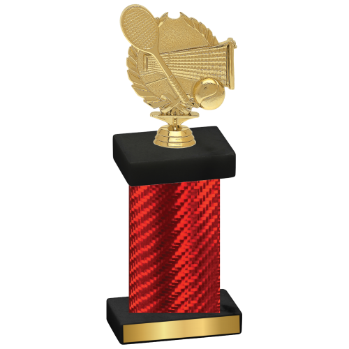 Single Red Carbon Fiber Tennis Trophy