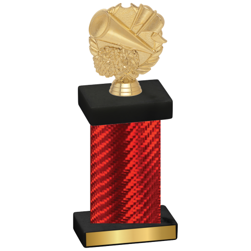 Single Red Carbon Fiber Cheerleading Trophy