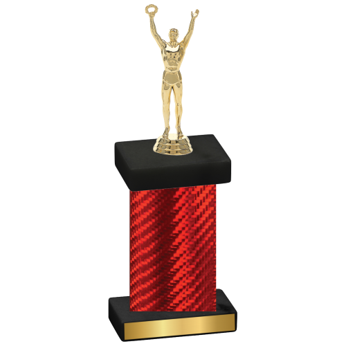 Single Red Carbon Fiber Victory Trophy