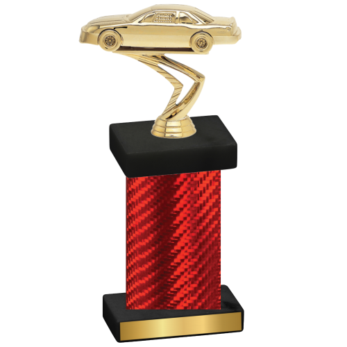 Single Red Carbon Fiber Cars Trophy