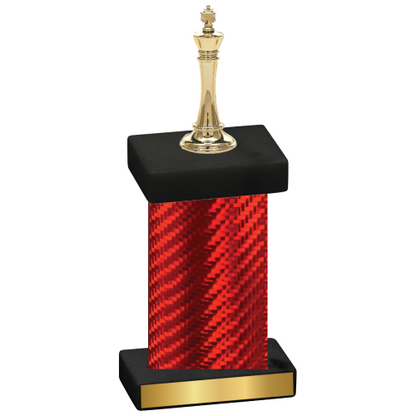 Single Red Carbon Fiber Chess Trophy