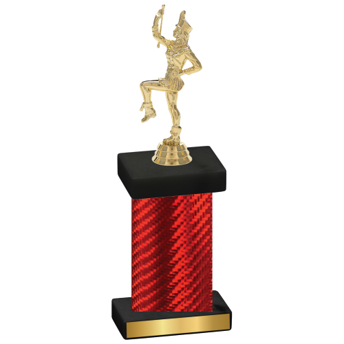 Single Red Carbon Fiber Majorette Trophy