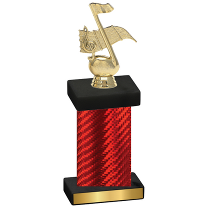 Single Red Carbon Fiber Music Trophy