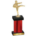 Single Red Carbon Fiber Karate Trophy