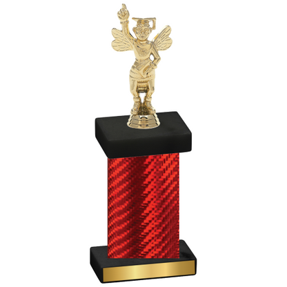 Single Red Carbon Fiber Academics Trophy