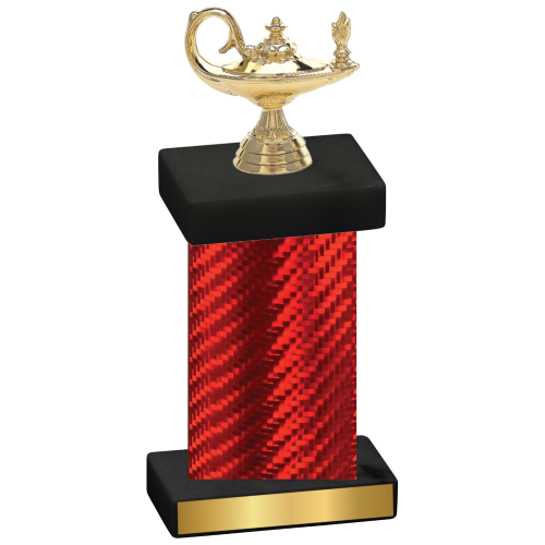 Single Red Carbon Fiber Academics Trophy