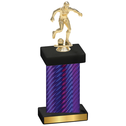 Single Purple Carbon Fiber Soccer Trophy