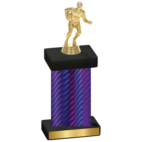 Single Purple Carbon Fiber Rugby Trophy