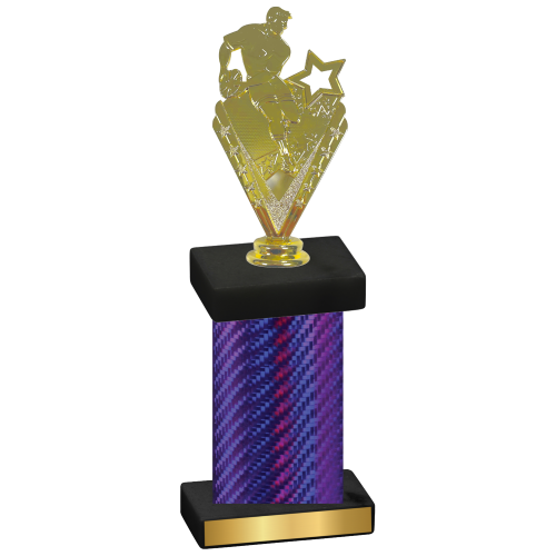 Single Purple Carbon Fiber Rugby Trophy