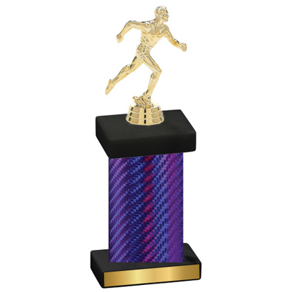 Single Purple Carbon Fiber Running Trophy