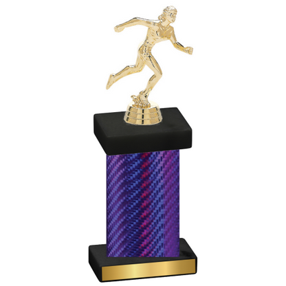 Single Purple Carbon Fiber Running Trophy