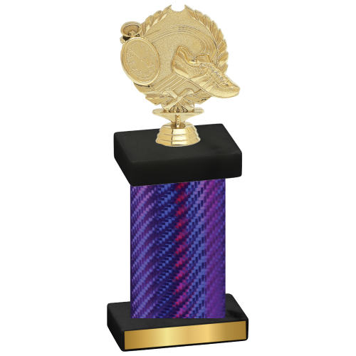 Single Purple Carbon Fiber Running Trophy