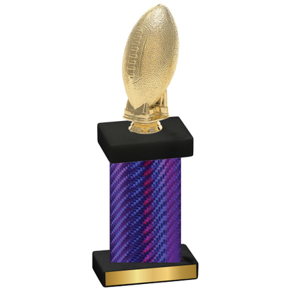 Single Purple Carbon Fiber Football Trophy