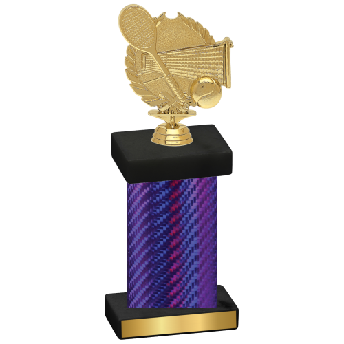 Single Purple Carbon Fiber Tennis Trophy