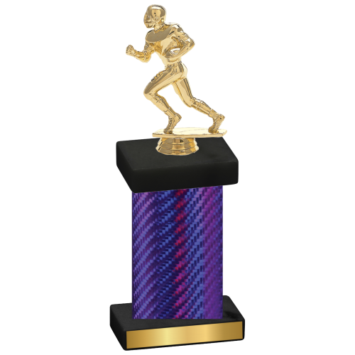 Single Purple Carbon Fiber Football Trophy