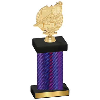 Single Purple Carbon Fiber Swimming Trophy