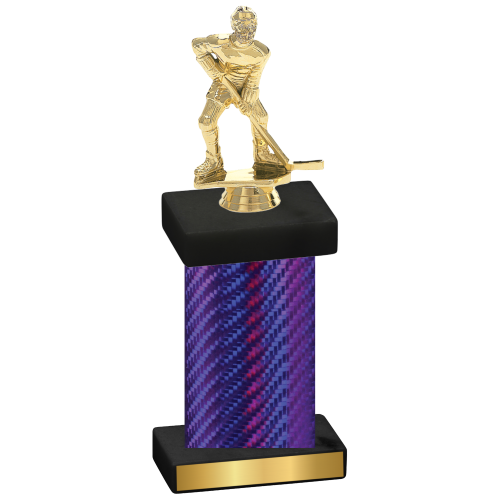 Single Purple Carbon Fiber Hockey Trophy