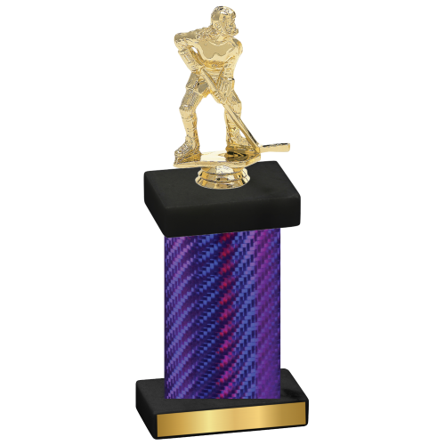 Single Purple Carbon Fiber Hockey Trophy