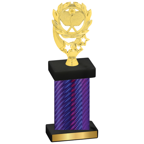 Single Purple Carbon Fiber Pickleball Trophy