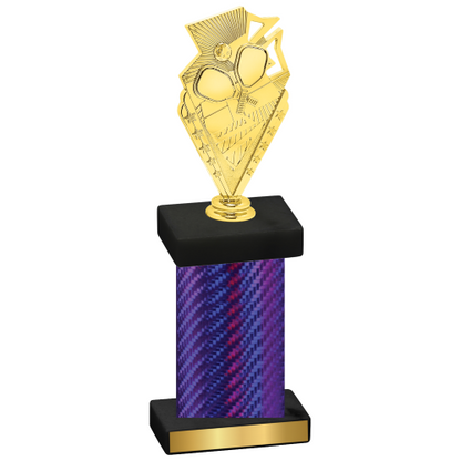 Single Purple Carbon Fiber Pickleball Trophy