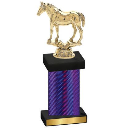 Single Purple Carbon Fiber Horses Trophy