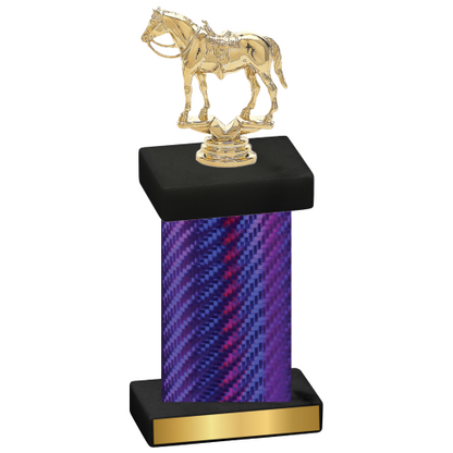 Single Purple Carbon Fiber Horses Trophy