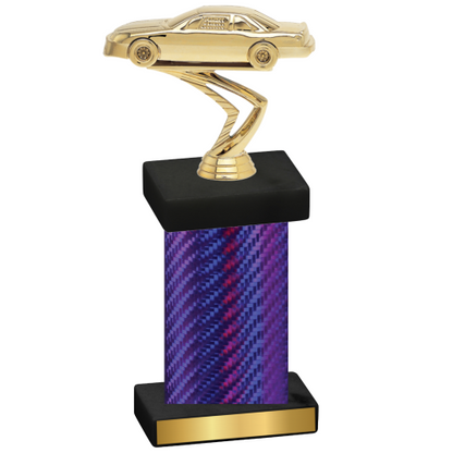 Single Purple Carbon Fiber Cars Trophy