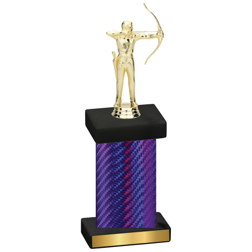 Single Purple Carbon Fiber Archery Trophy