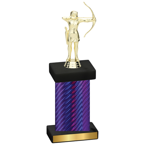 Single Purple Carbon Fiber Archery Trophy