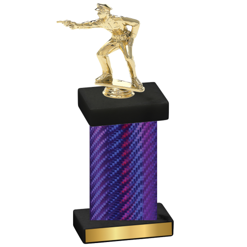 Single Purple Carbon Fiber Shooter Trophy