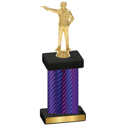 Single Purple Carbon Fiber Shooter Trophy